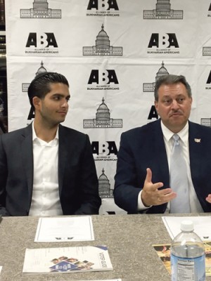 Senator Joe Addabbo (D – Rego Park) and Ilan Elishayev discussing the needs of Forest Hills residents