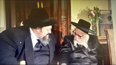 Rav Roth zt'l with Rav Walkin zt'l