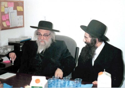 HaRav Yechezkel Roth, meeting with Rav Haimoff in his Queens yeshivah office