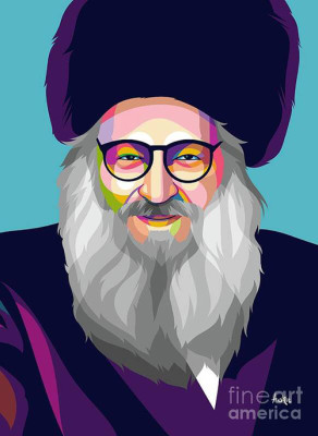 Rabbi Shlomo Freifeld depicted  by Anshie Kagan